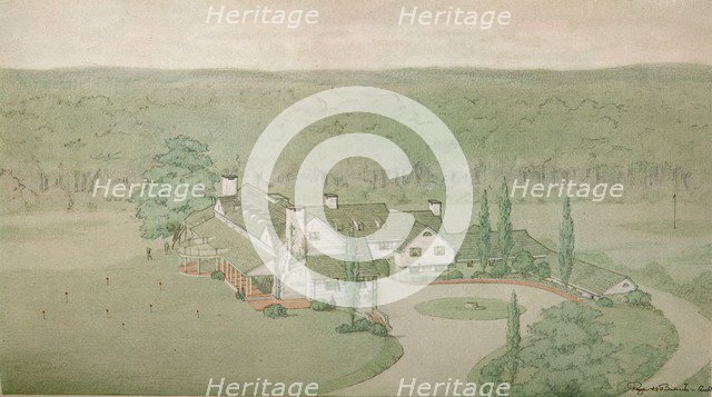 Preliminary study for the Oakland Golf Club, Bayside, New York, 1925. Artist: Unknown.