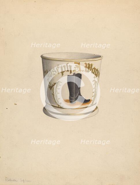 Shaving Mug, c. 1938. Creator: Roberta Spicer.