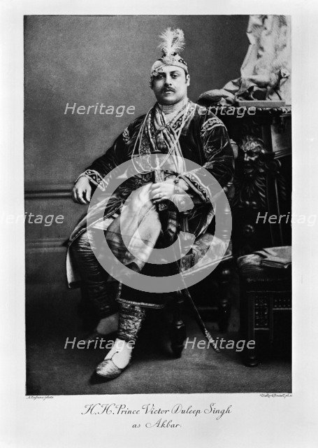 HH Prince Victor Duleep Singh as Akbar, c1900. Artist: Unknown