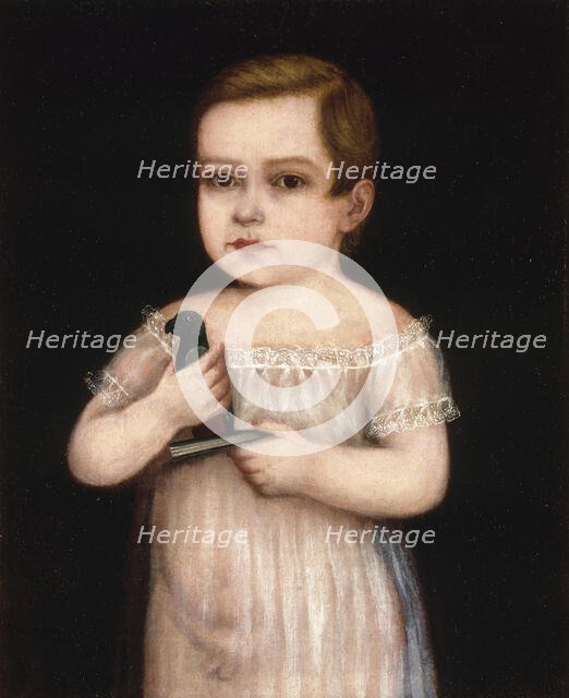 Nino con Cotorra de Juguete, ca. 1830-1850. Creator: Unknown.