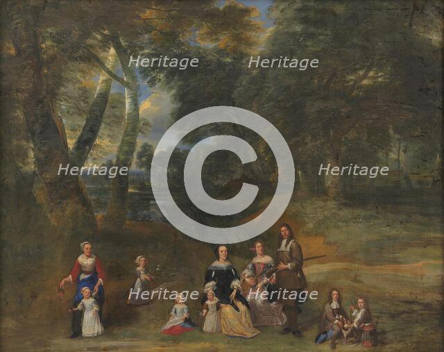 Family Group in a Landscape, 1640-1678. Creator: Gillis van Tilborgh the Younger.