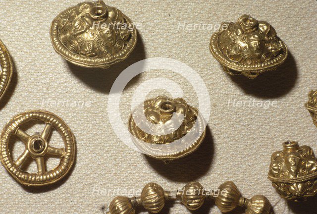 Celtic Gold Amulets, from the Treasure of Szarazd-Regly, Tolna County, Hungary, c.6th century BC. Artist: Unknown.