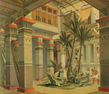 Interior of a room in an Ancient Egyptian house-palace, 1881.  Creator: Unknown.