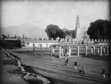 Popocatepetl from the plaza, Amecameca, between 1880 and 1897. Creator: William H. Jackson.