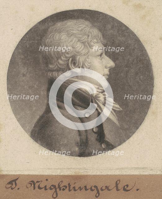 T. Nightingale, 1801. Creator: Charles Balthazar Julien Févret de Saint-Mémin.