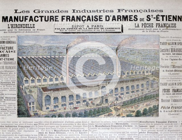 Arms manufacturing industry, St Etienne, 1896. Artist: Unknown