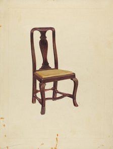 Side Chair, c. 1940. Creator: Marian Curtis Foster.
