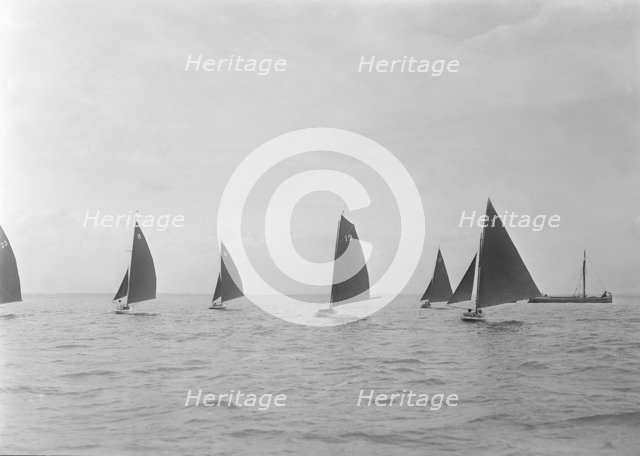 Group of racing Redwing keelboats, 1922. Creator: Kirk & Sons of Cowes.
