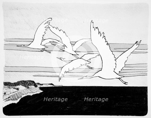 Cranes, c1898. Creator: Walter Leistikow.