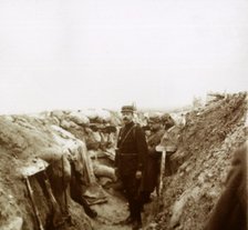 Trenches in Champagne, northern France, c1914-c1918. Artist: Unknown.