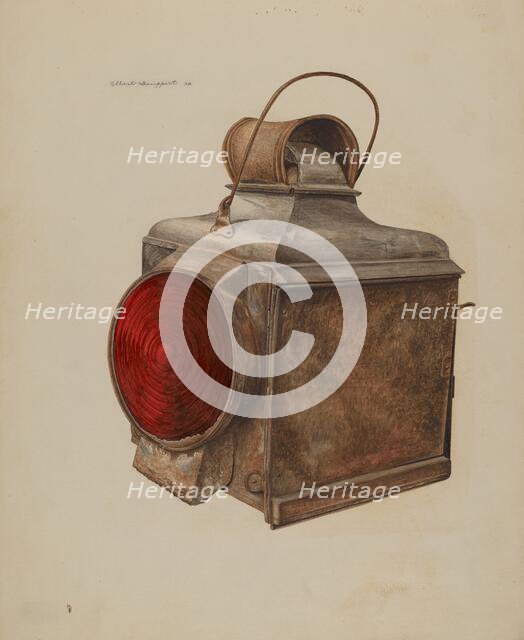 Railway Lantern, 1938. Creator: Albert Geuppert.