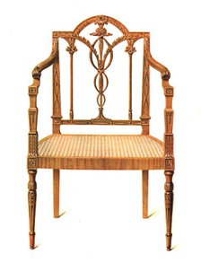 Satinwood Chair, 1908  Creator: Shirley Slocombe.