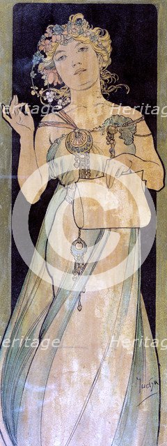 'Portrait of a Woman', c1900-1939. Artist: Alphonse Mucha