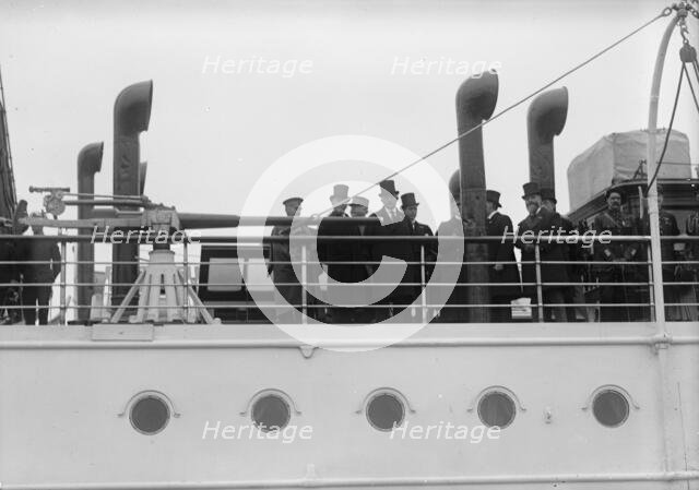 French Commission To U.S. Arriving at Navy Yard On 'Mayflower', 1917. Creator: Harris & Ewing.
