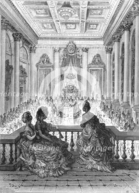 'The Goldsmiths at Dinner', 1872.  Creator: Gustave Doré.