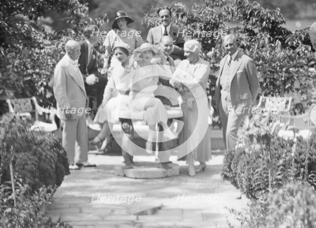 Gossler, Philip, Mrs., group, outdoors, not before 1929. Creator: Arnold Genthe.