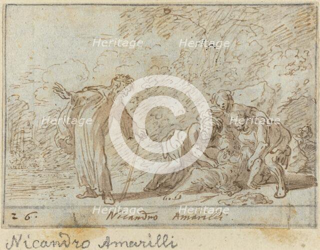 Nicandro and Amarilli, 1640. Creator: Johann Wilhelm Baur.