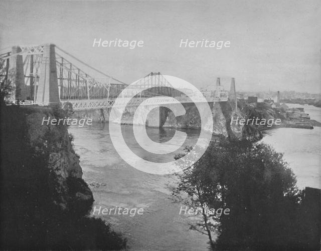 'Suspension and Cantilever Bridges, St. John, New Brunswick', c1897.  Creator: Unknown.