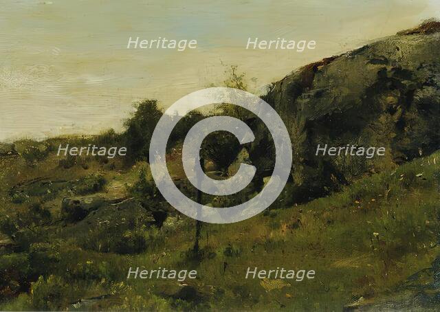 Meadow landscape with rocks, c1860/1870. Creator: Johann Till.