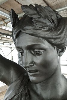 Detail, quadriga statue, Wellington Arch, Hyde Park Corner, Westminster, London, c2015. Artist: Derek Kendall.