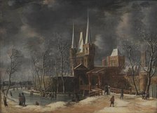 The Luttekepoort in Harderwijk in the Winter, 1664. Creator: Anthonie Beerstraaten.