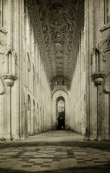 Ely Cathedral: Nave, to West, c. 1891. Creator: Frederick Henry Evans.