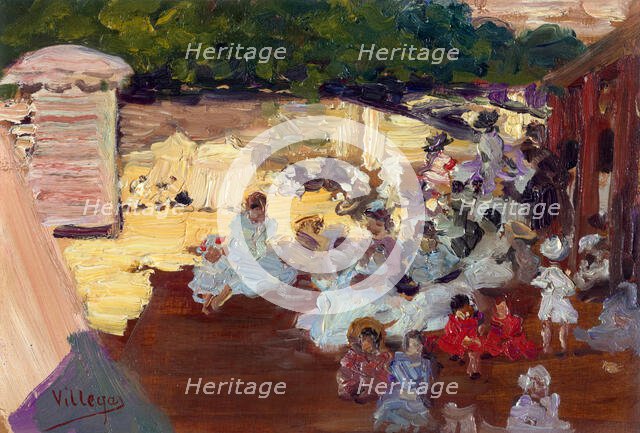 La Plage de San Sebastian, c1900s. Creator: José Villegas Cordero.