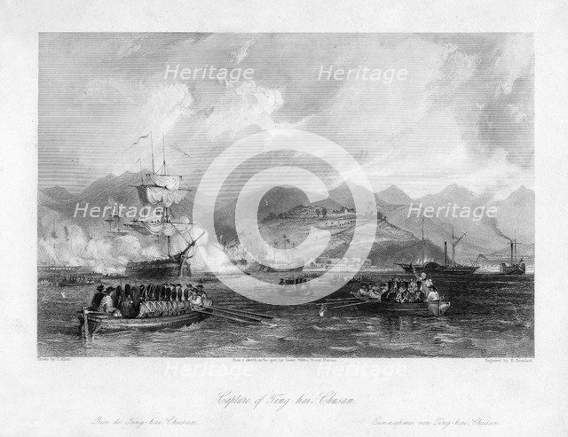 'Capture of Ting-hai, Chusan', China, 1841 (19th century).Artist: Edward Paxman Brandard