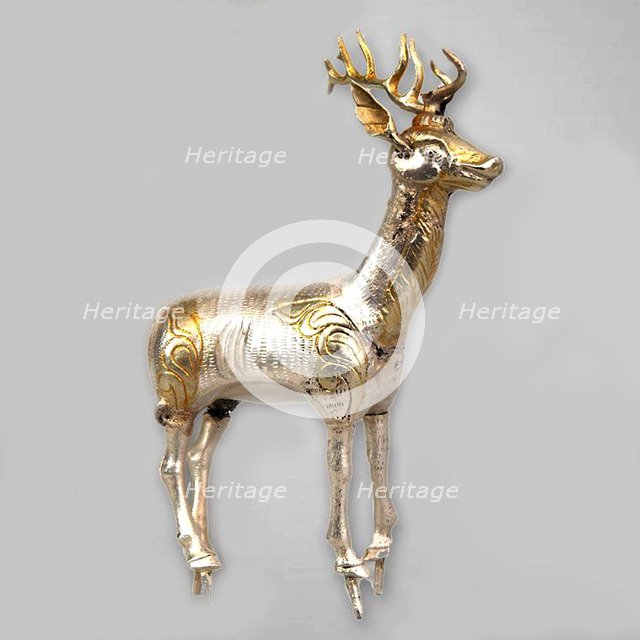 Stag (From Khashaat, Arkhangai Province, Mongolia), ca 700. Artist: Khazar culture  