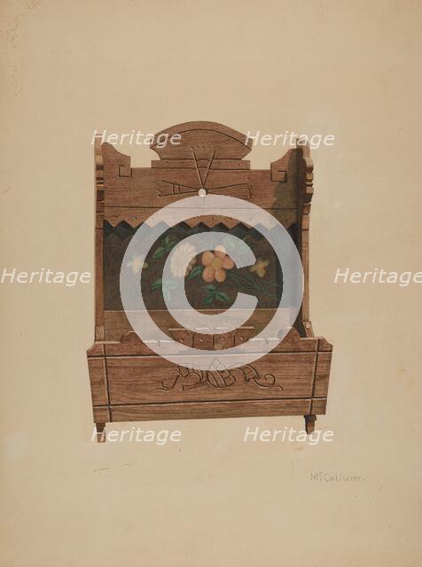 Comb and Brush Case, c. 1940. Creator: J. Herman McCollum.