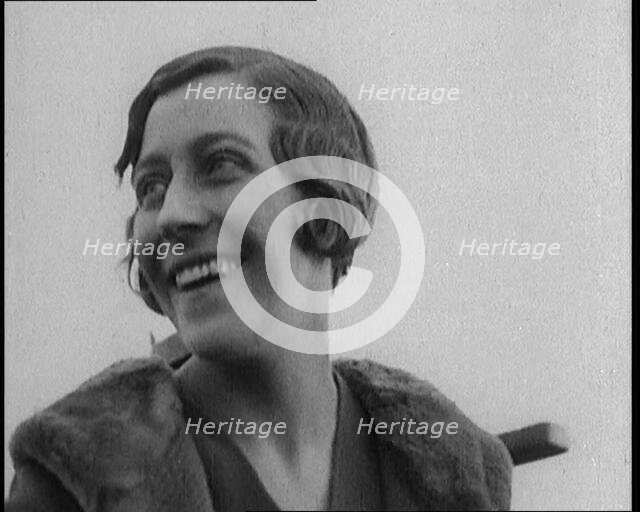 British Aviator Amy Johnson CBE Smiling, 1920. Creator: British Pathe Ltd.