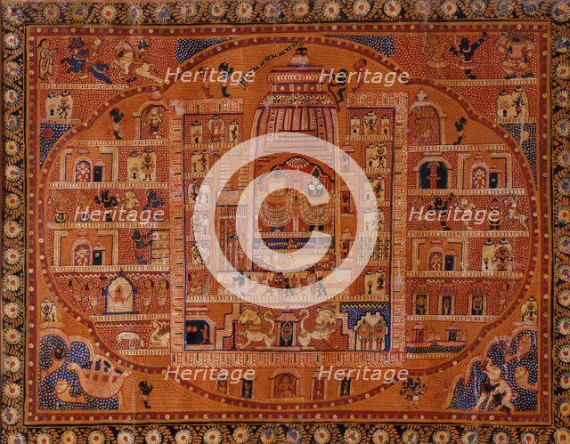 Jagannatha, Balabhadra, and Subhadra in the Jagganatha Temple, between c1875 and c1900. Creator: Unknown.