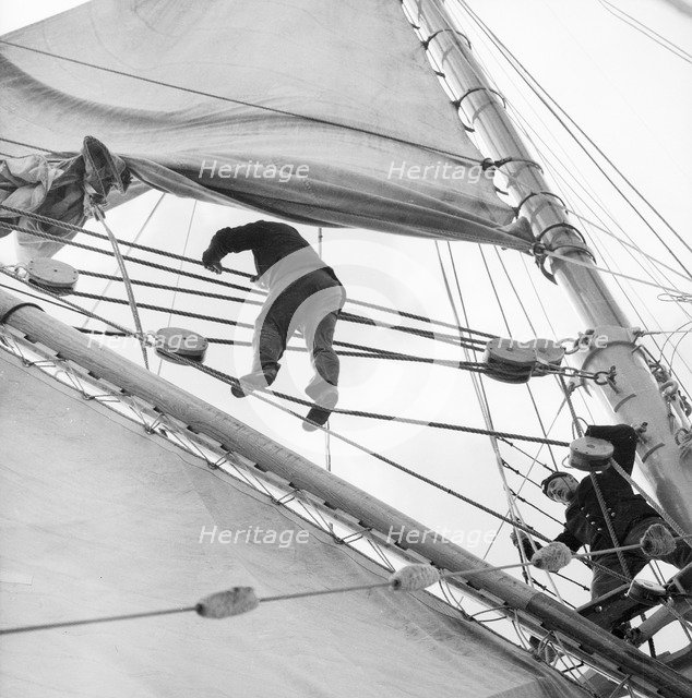 'Gladan', Swedish Navy training ship, 1958. Artist: Unknown