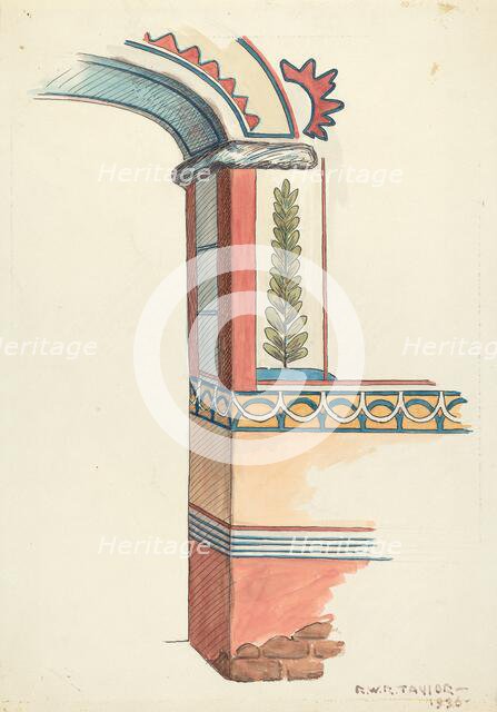 Painted Archway, 1936. Creator: Robert W.R. Taylor.