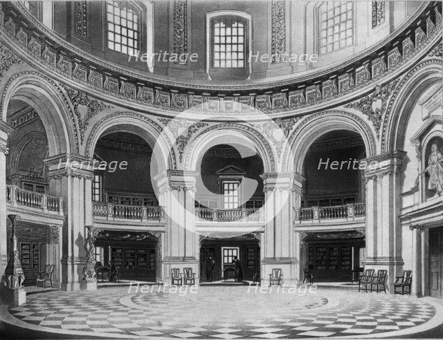 Interior of the Radcliffe Library, c1813.  Creator: J Bluck.