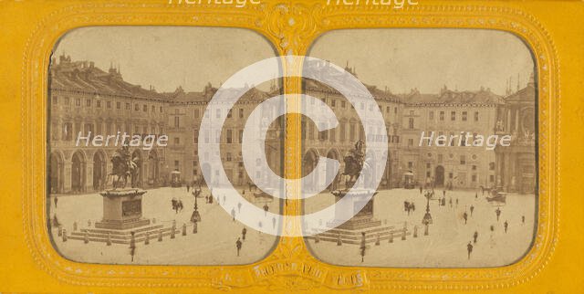 Place St Charles a Turin, 1860s. Creator: Adolphe Block.