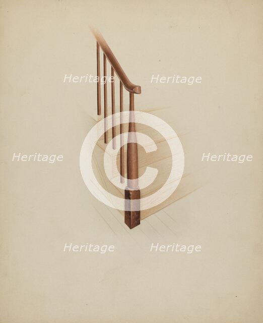 Shaker Newel Post, c. 1937. Creator: Anne Ger.