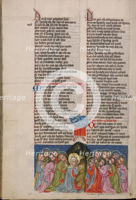 The Ascension; Weltchronik, about 1400-1410. Creator: Unknown.