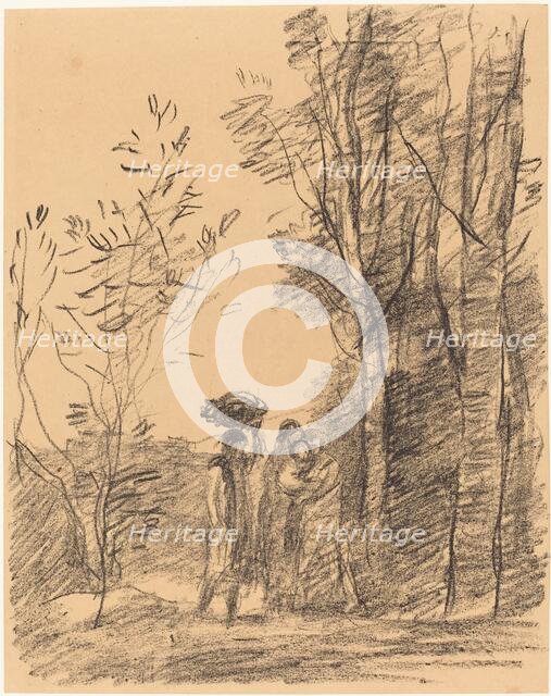 The Meeting in the Woods (La Rencontre du bosquet), 1871. Creator: Jean-Baptiste-Camille Corot.