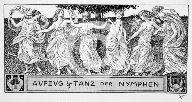 Procession and dance of the nymphs, c1898. Creator: Wilhelm Volz.