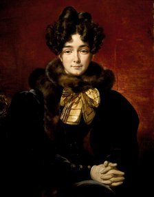 Portrait of a Lady (Possibly Mrs. Patrick Campbell, Neé Fitzgerald), 1831. Creator: Emile Jean-Horace Vernet.