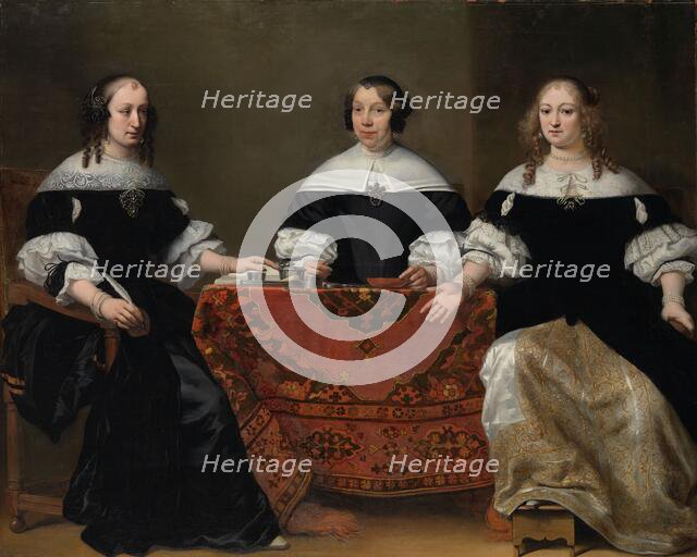 Portrait of the Three Patrons of the Leprozenhuis, Amsterdam, c.1668-c.1671. Creator: Ferdinand Bol.