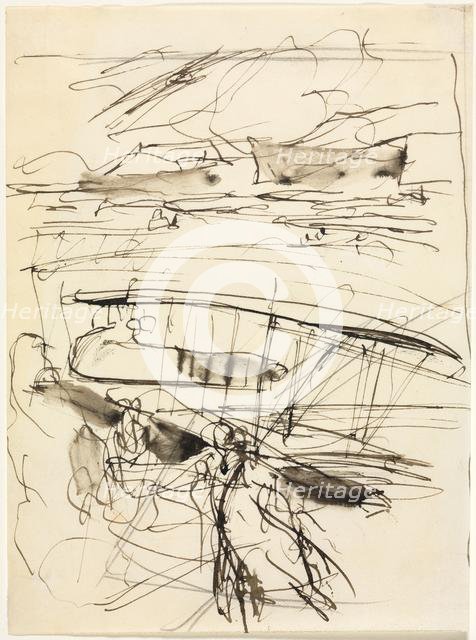 Avions reposant sur le terrain, 1914. Creator: Auguste Louis Lepère (French, 1849-1918).