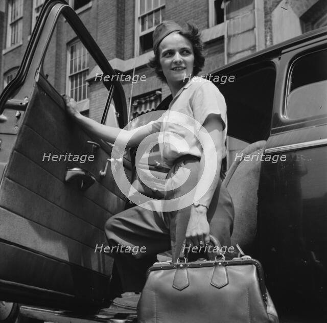 Women employed at Landers, Frary and Clark plant, New Britain, Connecticut, 1943. Creator: Gordon Parks.