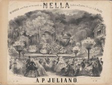 Cover of the score of the ballet Nella by Auguste Pilati, 1857. Creator: Coindre, Victor (1816-1896).