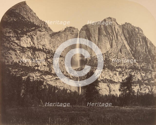 2637 Ft. Yosemite Fall, Front View, 1861. Creator: Carleton Emmons Watkins.