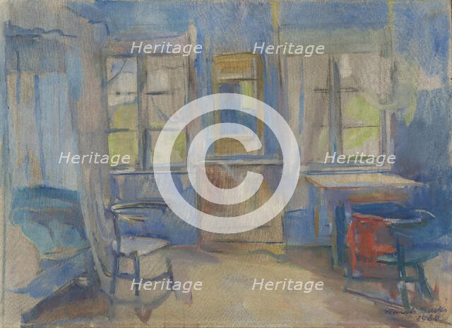 Bedroom, Einabu in Folldal, 1920. Creator: Harriet Backer.