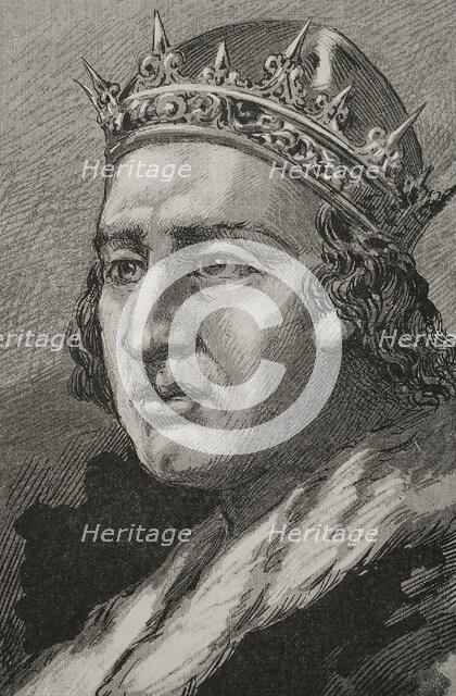 Alfonso XI of Castile (1311-1350), so-called "the Avenger", King of Castile and Leon, 1890.  Creator: Joan Serra y Pausas.