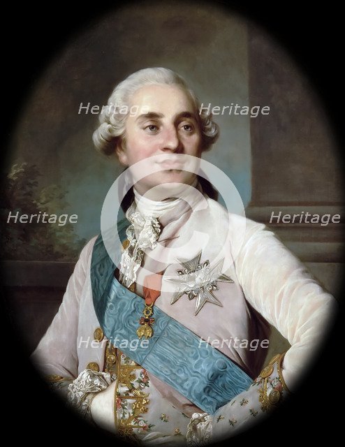 Portrait of the King Louis XVI (1754-1793). Artist: Duplessis, Joseph-Siffred (1725-1802)