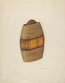 Willow-Bound Flask, c. 1940. Creator: Frank Gray.